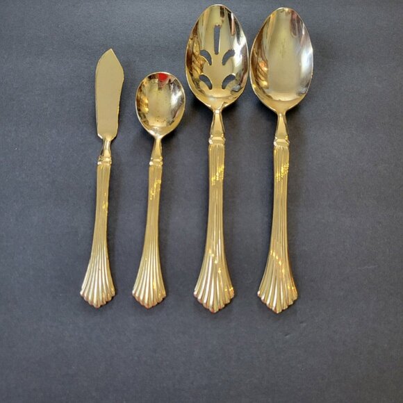 Towle Plume Cutlery Gold Plated Flatware Set~44Pieces~Service for 8 and more! - Picture 11 of 11